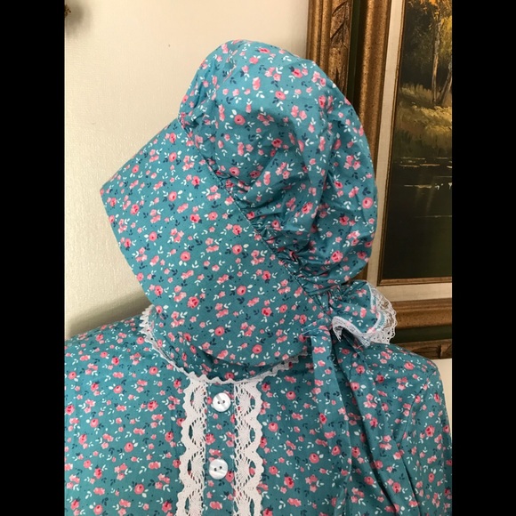 💙❤️Handmade Prairie Pioneer Dress & Bonnet‼️FINAL SALE - Picture 11 of 16